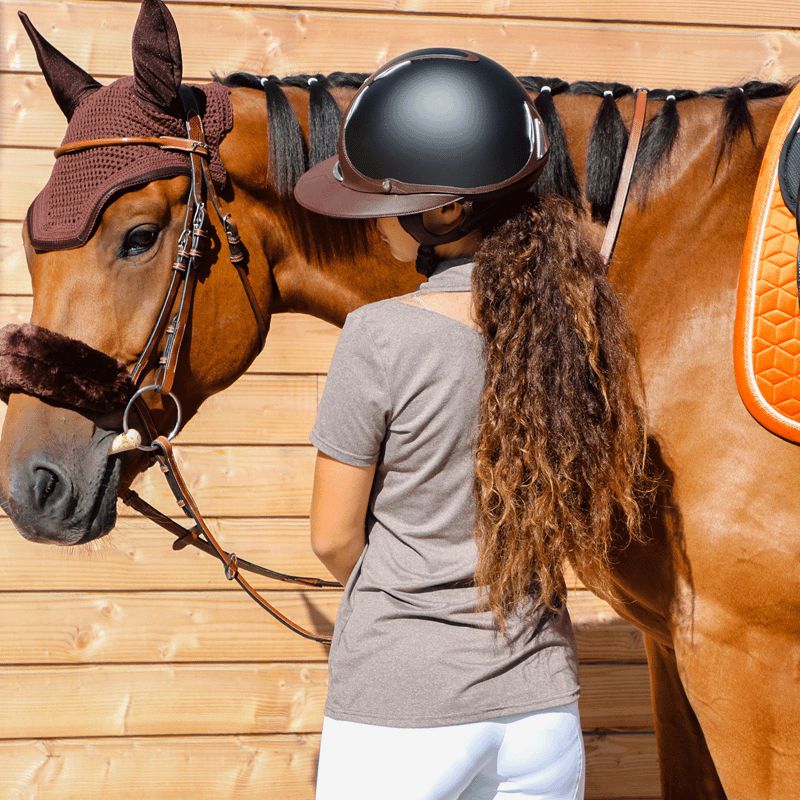 Antarès Sellier - Casque Référence Visière Eclipse Noir / Marron | - Ohlala