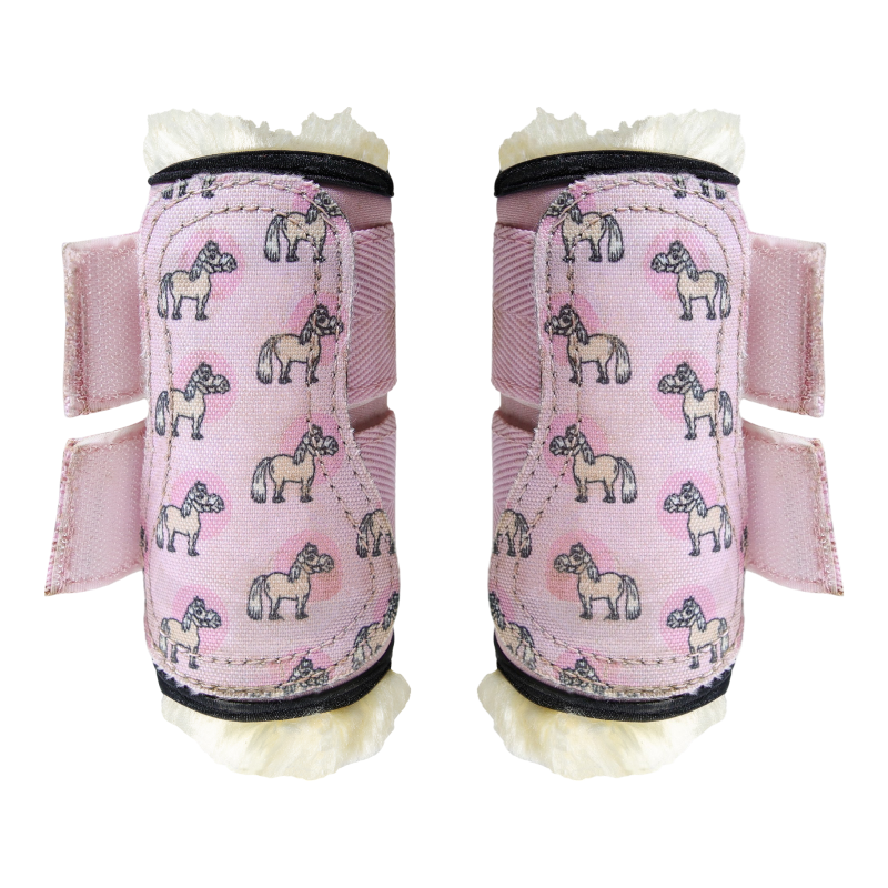 Kentucky Horsewear - Guêtres mouton antérieurs Sammy Collection vieux rose