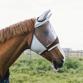 Kentucky Horsewear - Masque anti-mouches Friendly avec oreilles argent