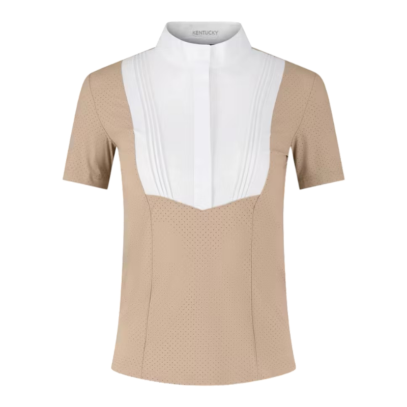 Kentucky Horsewear - Polo manches courtes femme Heritage Air beige