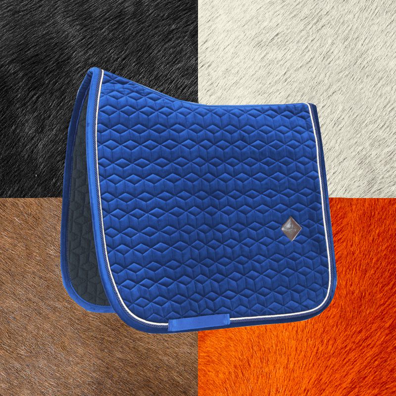 Kentucky Horsewear - Tapis de dressage Basic Velvet marine | - Ohlala