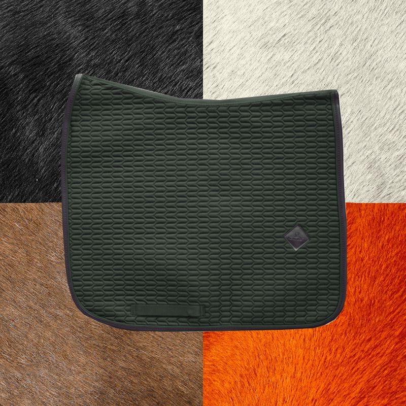 Kentucky Horsewear - Tapis de dressage Color Edition Cuir vert olive | - Ohlala