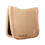 Kentucky Horsewear - Dressuurzadeldek gevlochten kunstbont beige | - Ohlala