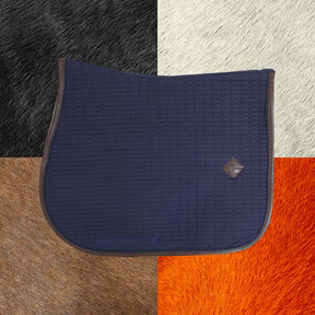 Kentucky Horsewear - Tapis de selle color edition cuir marine pour minis | - Ohlala