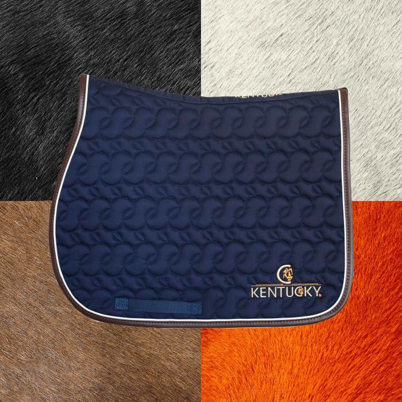 Kentucky Horsewear - Tapis de selle marine avec logo | - Ohlala