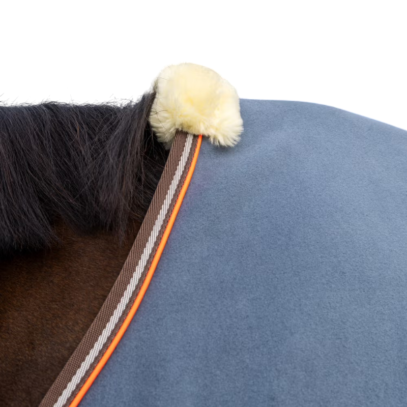 Kentucky Horsewear - Zware fleecedeken Heavy Melange stoffig blauw | - Ohlala