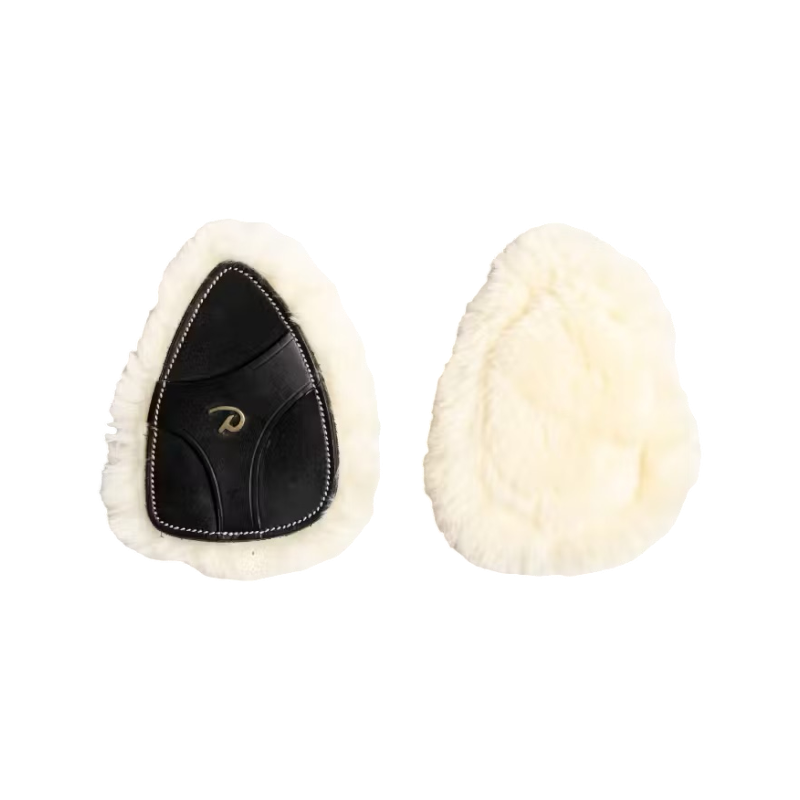 Dyon - Pad de protection en peau de mouton vegan collier de chasse 5 points D noir