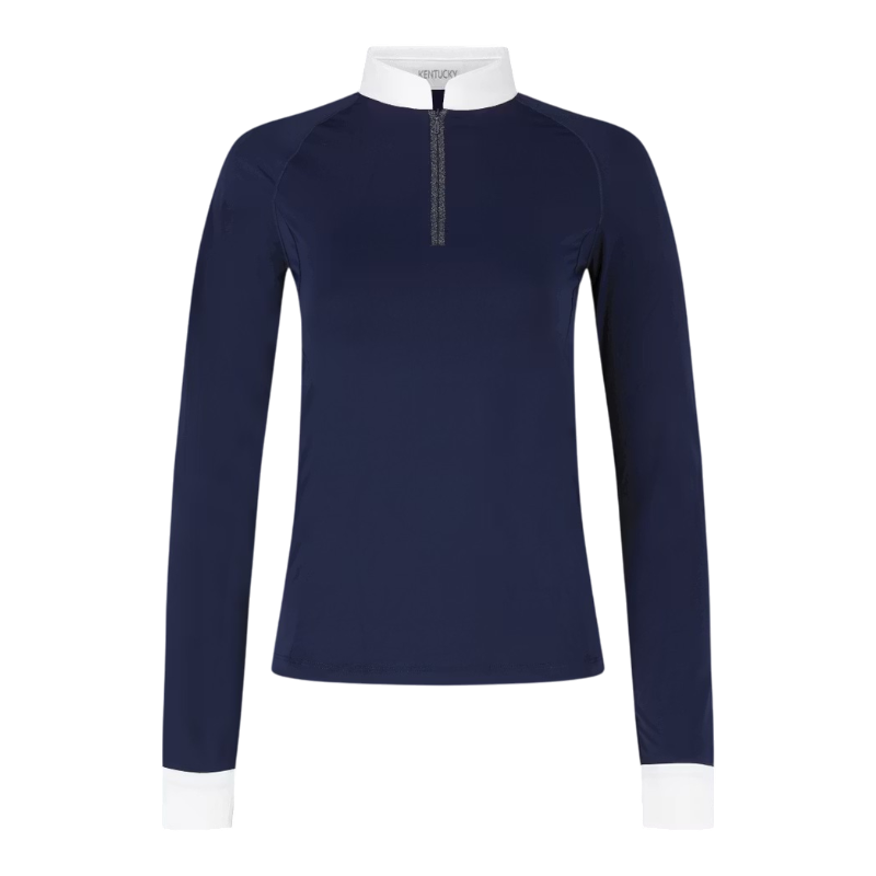 Kentucky Horsewear - Polo de concours manches longues femme Classic marine