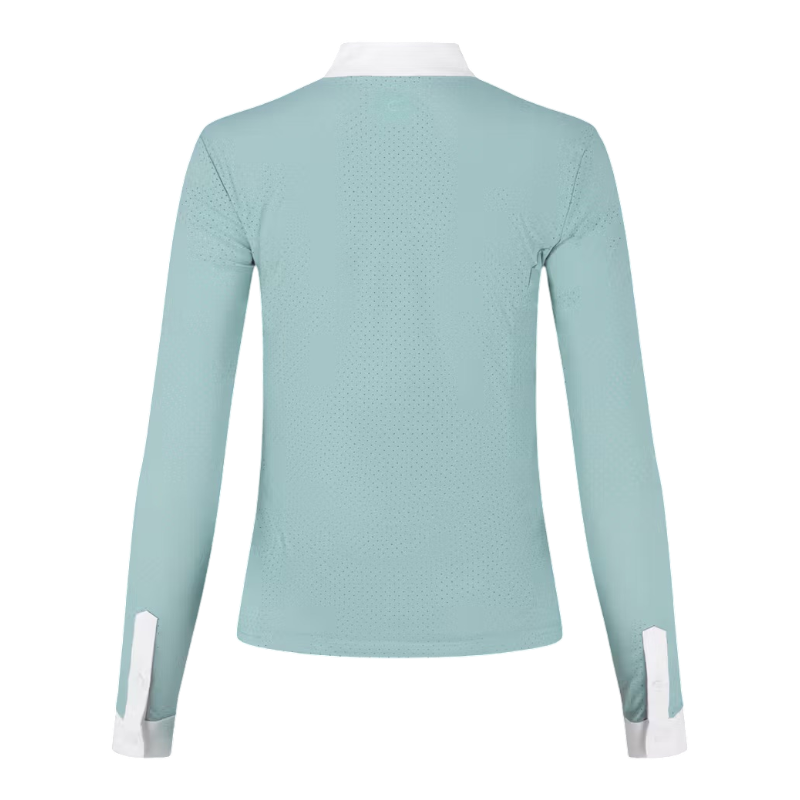 Kentucky Horsewear - Polo de concours manches longues femme Heritage Air dusty blue