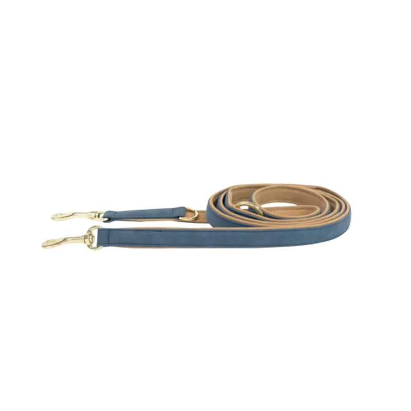Kentucky Dogwear - La laisse chien vegan leather navy/beige 250cm