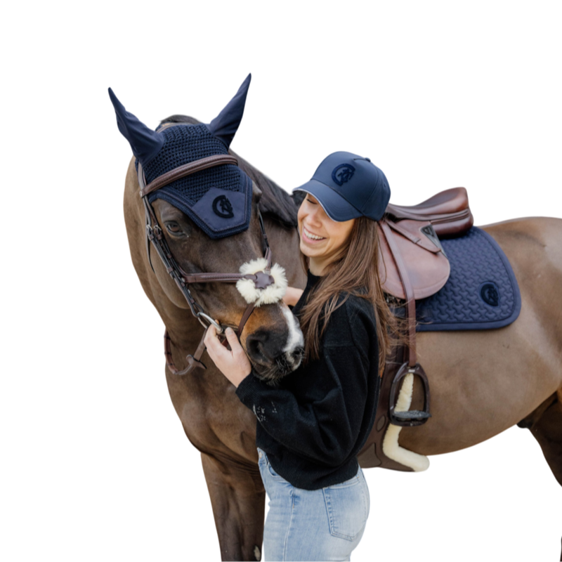 Kentucky Horsewear - Tapis de selle 3D logo marine