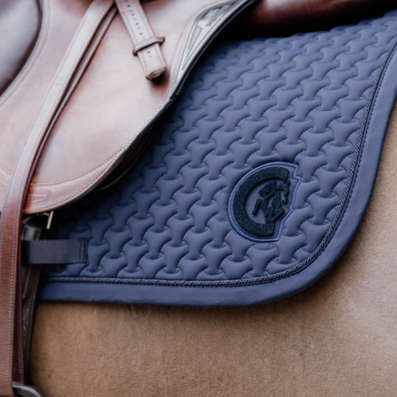 Kentucky Horsewear - Tapis de selle 3D logo marine