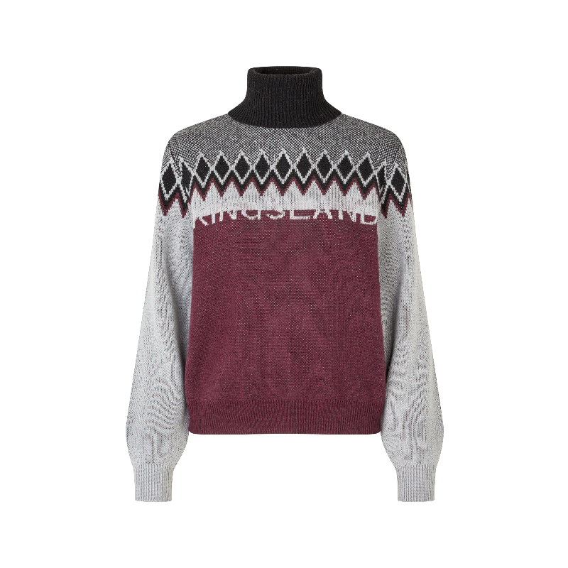 Kingsland - Pull tricoté col montant unisexe KLMontez noir
