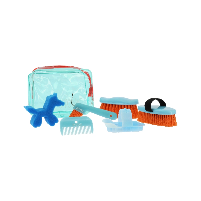 Hippotonic - Kit de pansage junior 7 Art bleu | - Ohlala