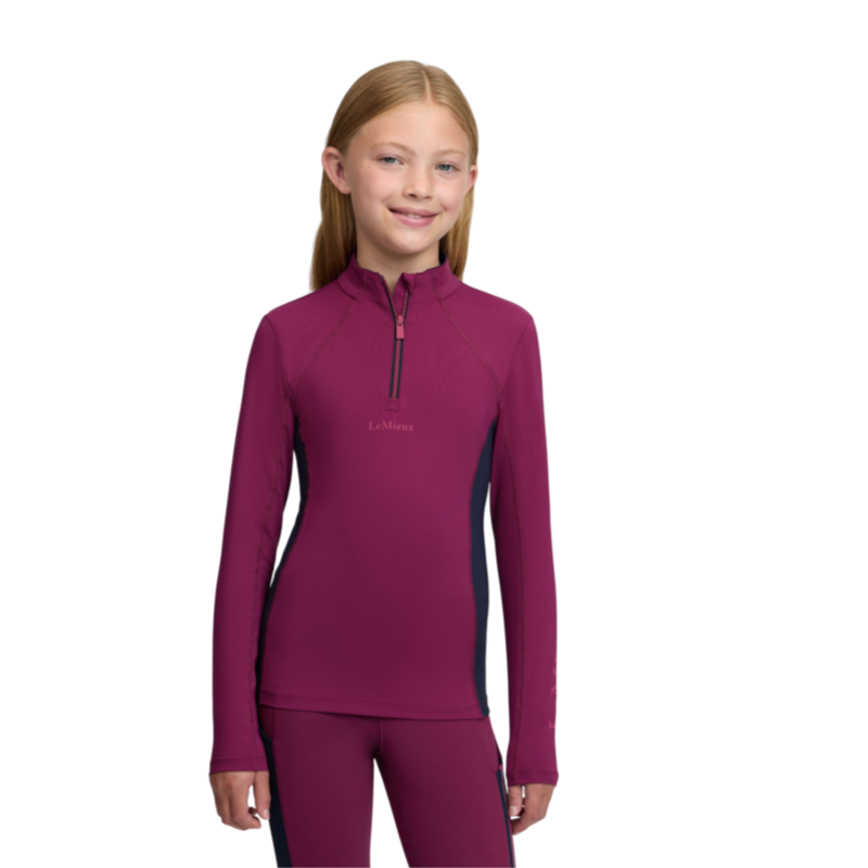 Baselayer manches longues enfant Classique Young Rider blackberry - LeMieux