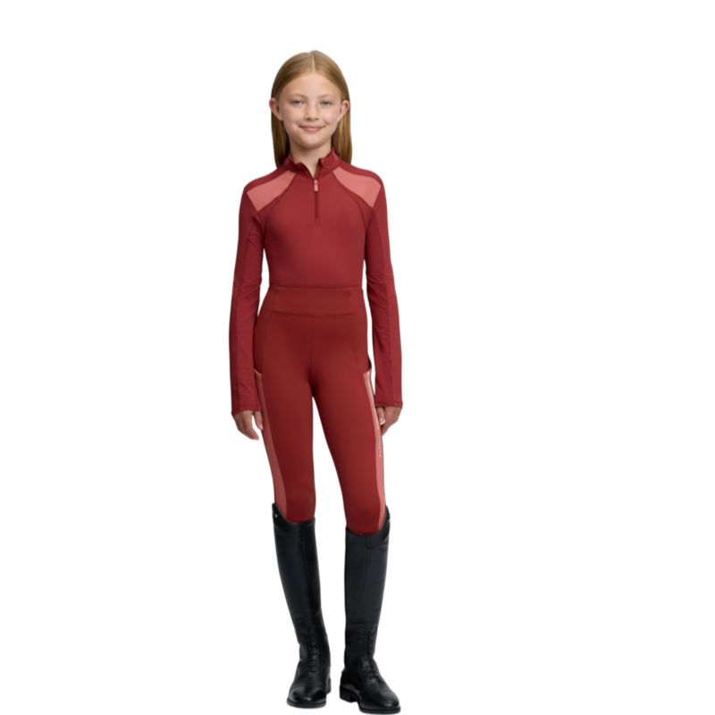 LeMieux - Baselayer manches longues enfant Rider Mia Mesh russet