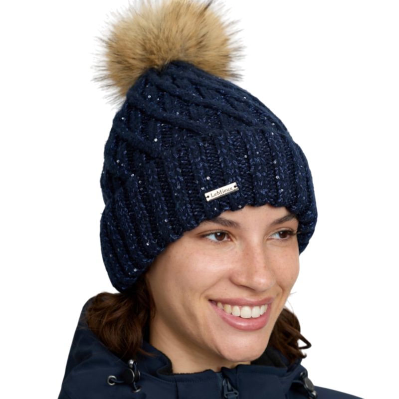 LeMieux - Bonnet femme Bernie Sequin marine