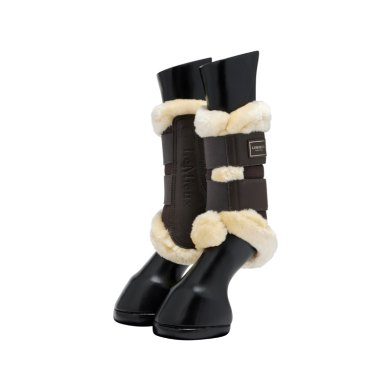 LeMieux - Guêtres fermées Heritage Fleece Edged cocoa