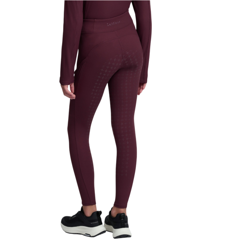 LeMieux - Legging d’équitation enfant Pull-on Ribbed Orla bramble