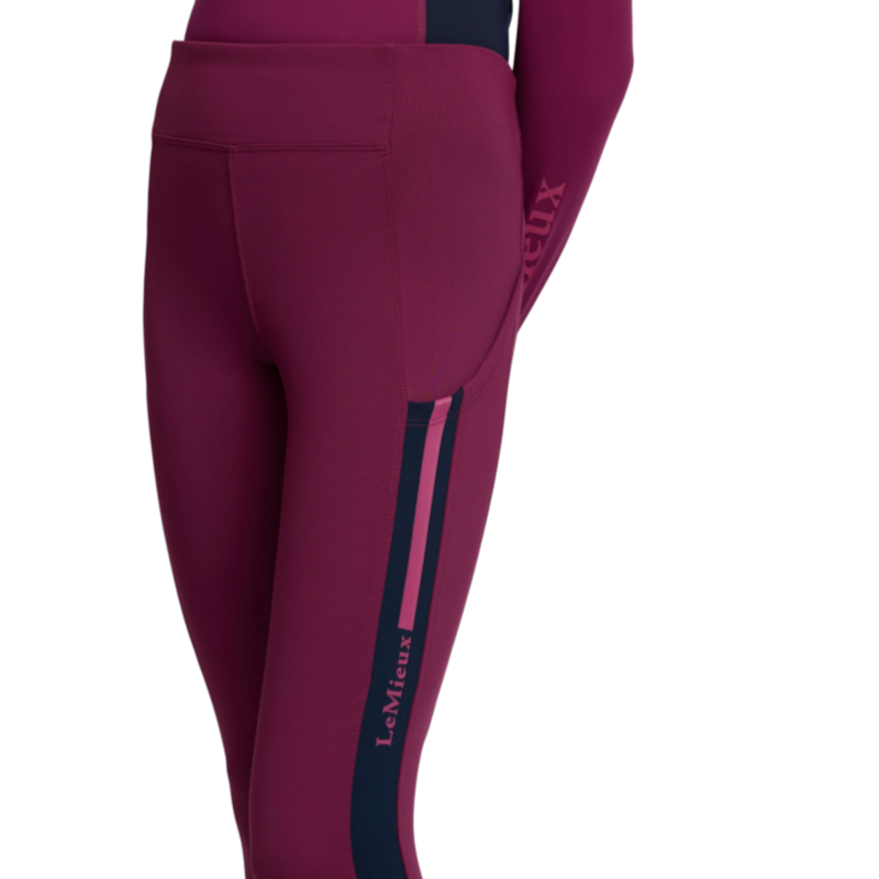 LeMieux - Legging d'équitation fille Pull-on Orla Young Rider blackberry