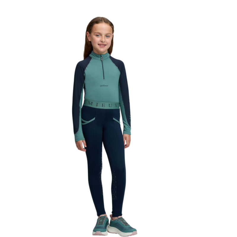 LeMieux - Pantalon d’équitation enfant Mini Pull On navy/ aloe
