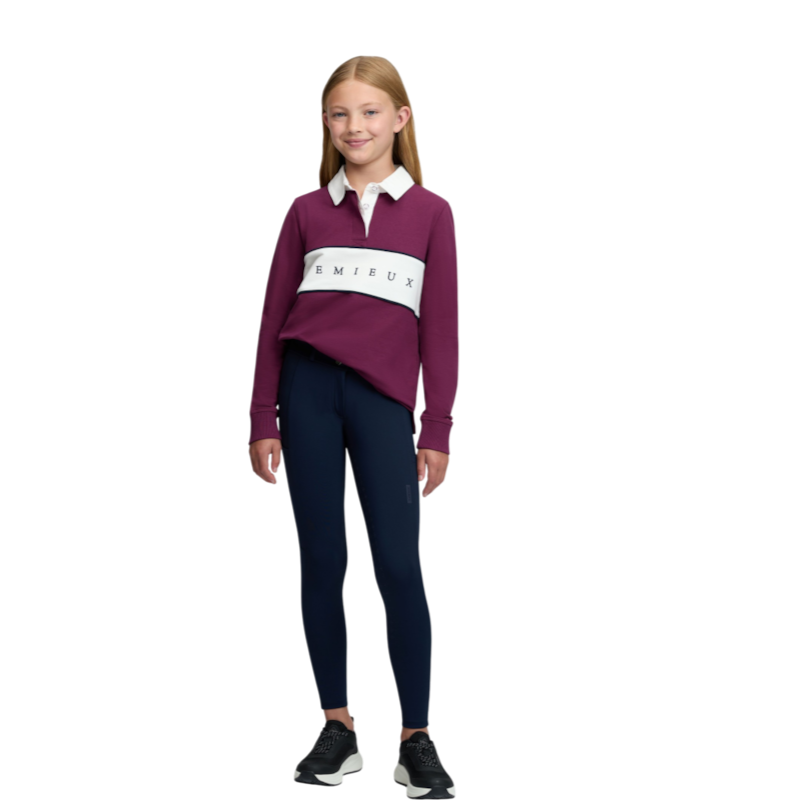 LeMieux - Polo manches longues enfant Riley Rugby blackberry
