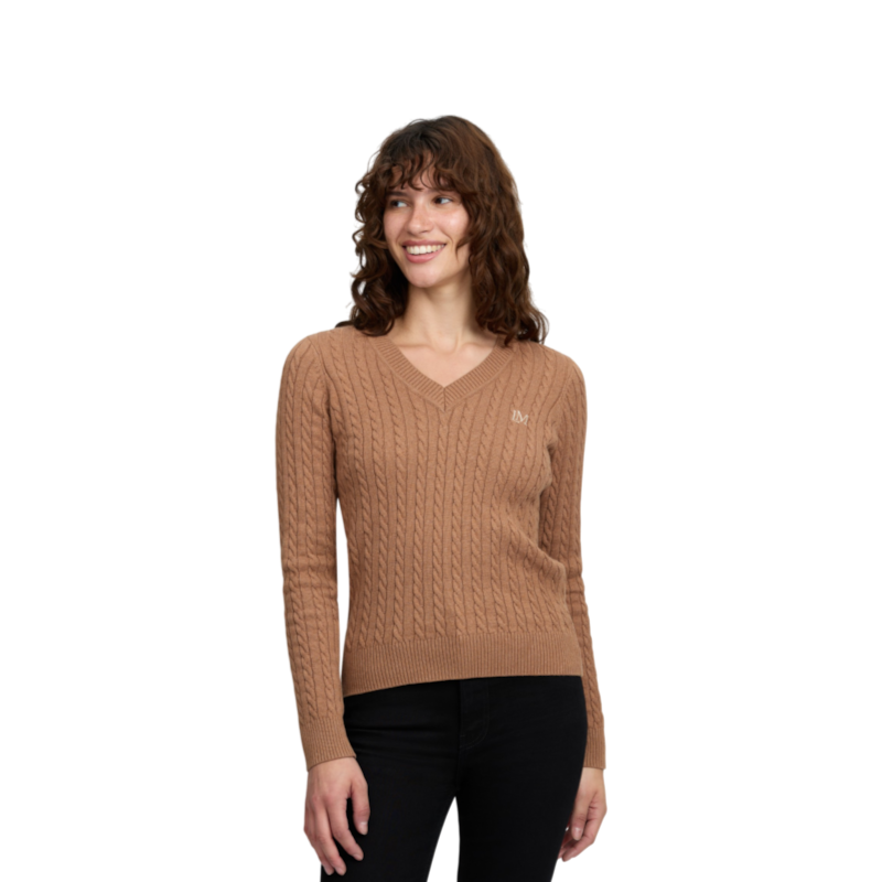 LeMieux - Pull col V femme Cora caramel