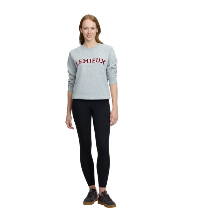 LeMieux - Sweat col rond femme Vida Varsity grey marl