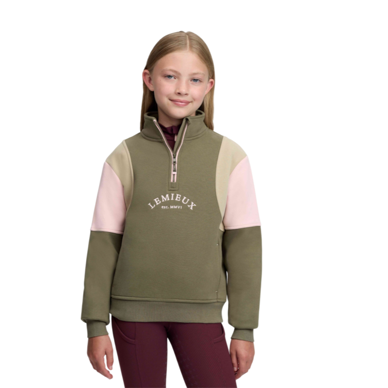 LeMieux - Sweat col zippé enfant Viola willow green