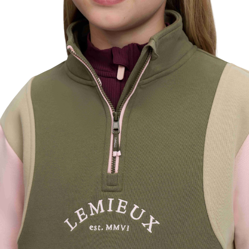 LeMieux - Sweat col zippé enfant Viola willow green