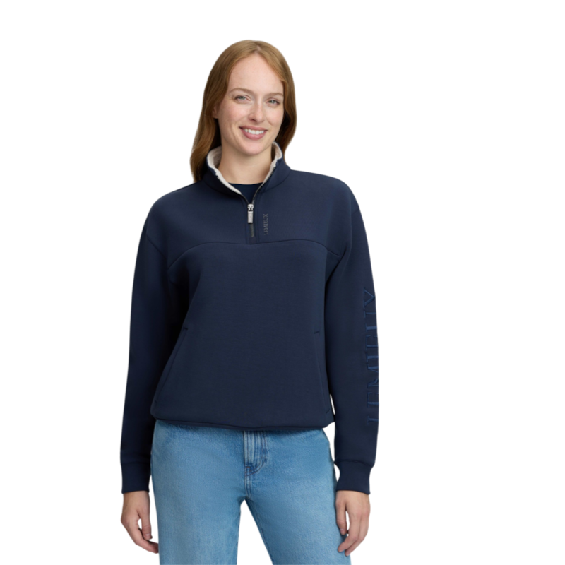 LeMieux - Sweat col zippé femme Scarlet marine