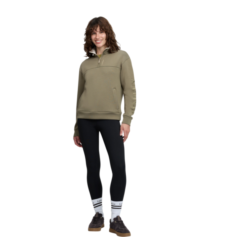 LeMieux - Sweat col zippé femme Scarlet willow green
