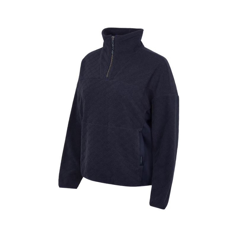 Lemieux - Sweat manches longues femme Dana quarter zip marine | - Ohlala