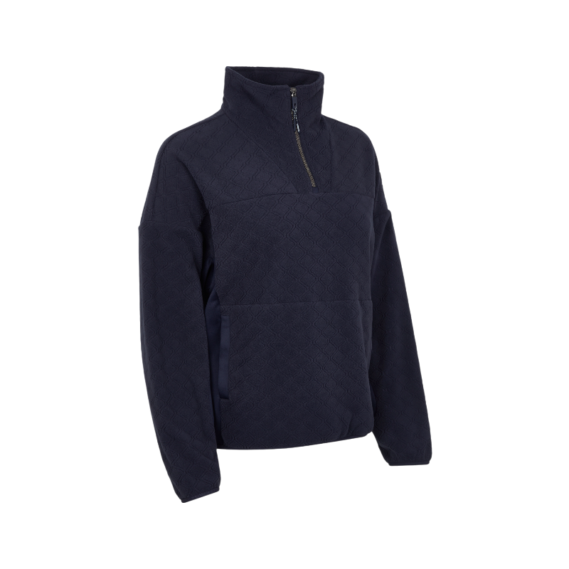 Lemieux - Sweat manches longues femme Dana quarter zip marine | - Ohlala