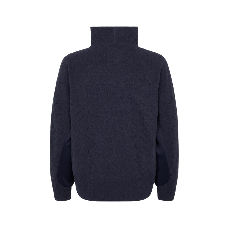 Lemieux - Sweat manches longues femme Dana quarter zip marine | - Ohlala