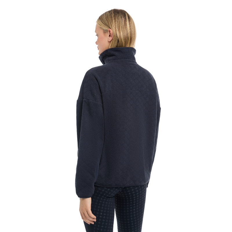Lemieux - Sweat manches longues femme Dana quarter zip marine | - Ohlala