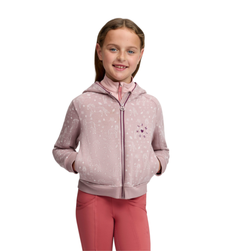 LeMieux - Sweat zippé à capuche enfant Mini Charlie wild rose