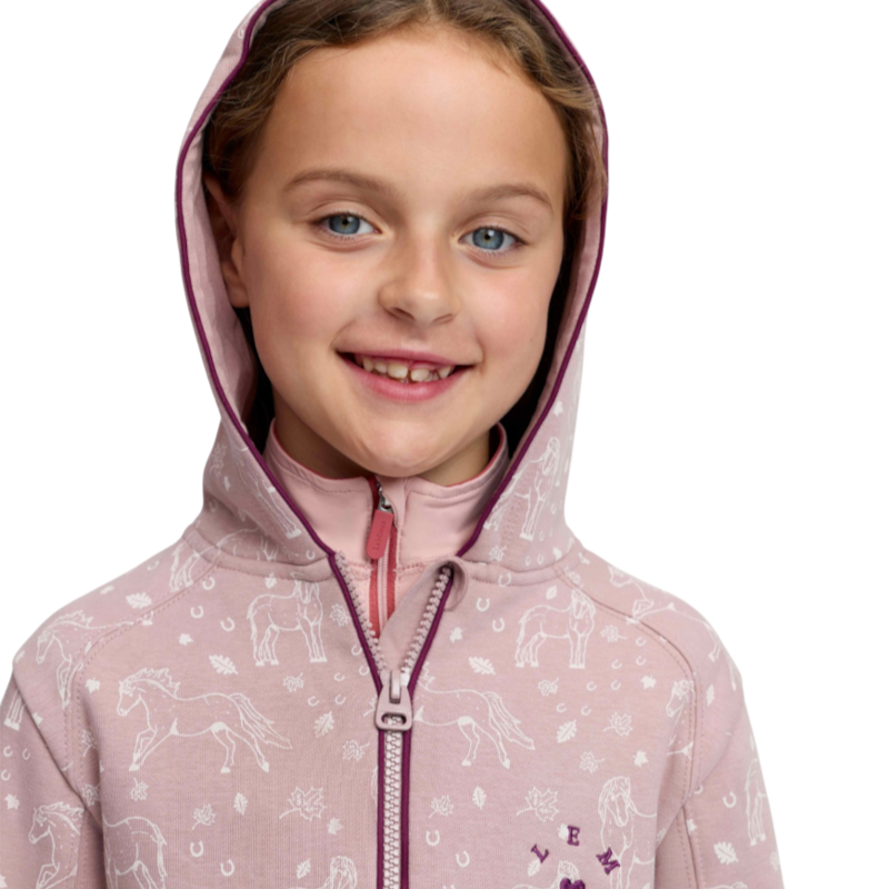 LeMieux - Sweat zippé à capuche enfant Mini Charlie wild rose