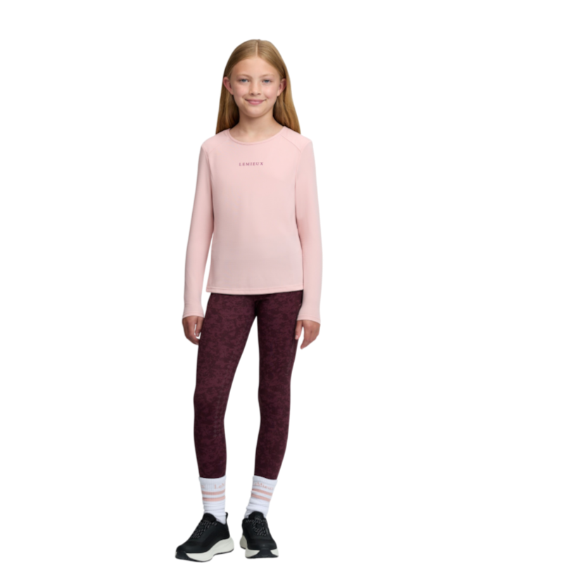 LeMieux - T-shirt technique manches longues enfant Hybrid Sports petal