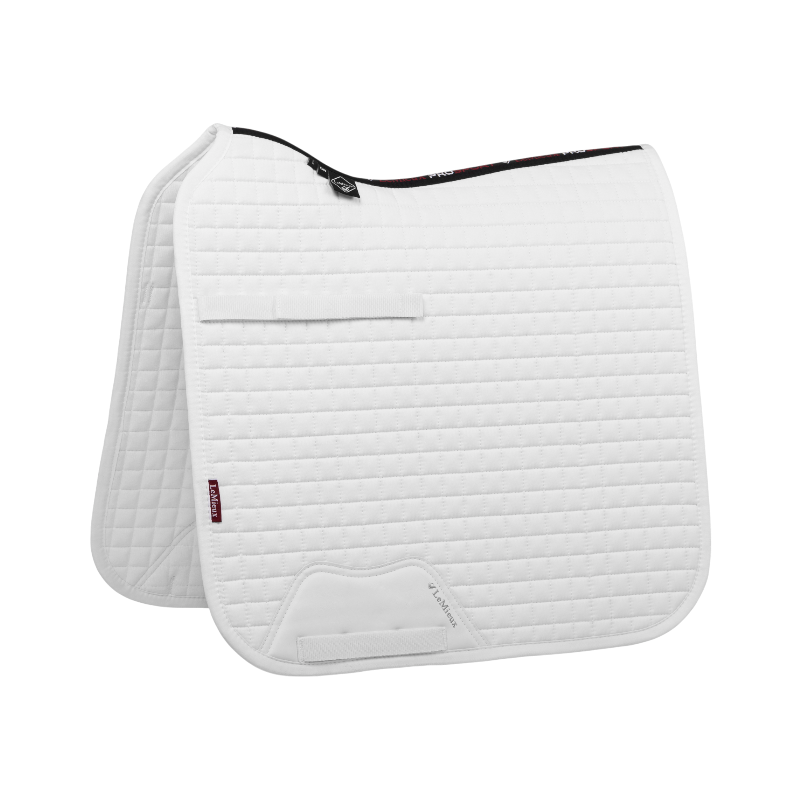 Lemieux - Tapis de dressage Square Coton Long Strap blanc | - Ohlala