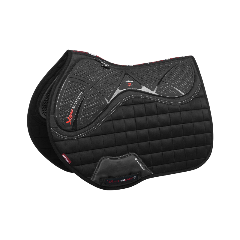 Lemieux - Tapis de selle Square X-Grip Twin Sided EuroJump noir | - Ohlala