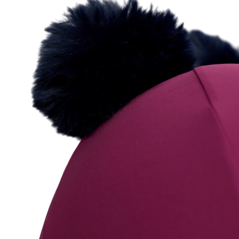 LeMieux - Toque de casque enfant Mini doubles pompons blackberry
