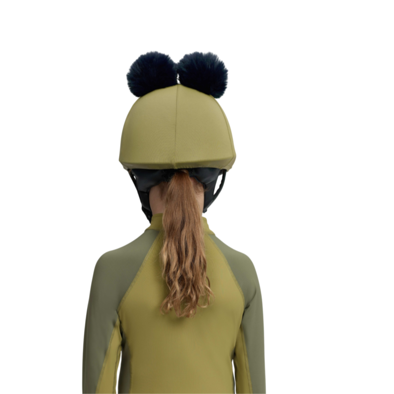 LeMieux - Toque de casque enfant Mini doubles pompons gooseberry