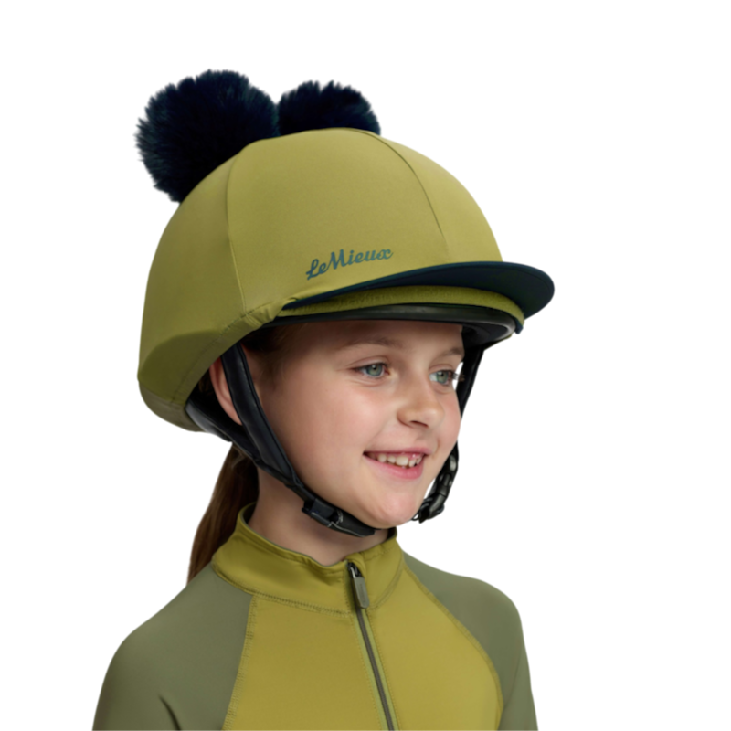 LeMieux - Toque de casque enfant Mini doubles pompons gooseberry