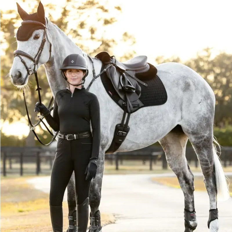 LeMieux - Tapis de selle Suede Close Contact Square noir | - Ohlala