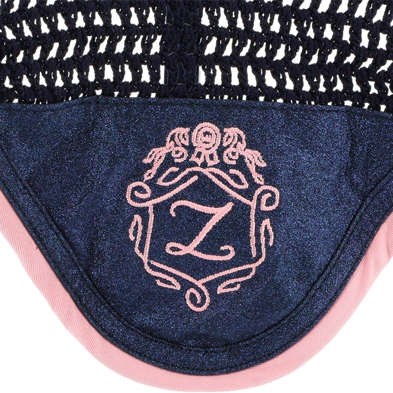 Les poneys de Zoé  - Bonnet court pour chevaux #Teamlesponeysdezoé marine/ rose