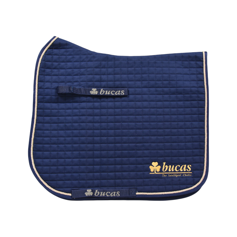 Bucas - Tapis de dressage Max logo Bucas marine/ gold