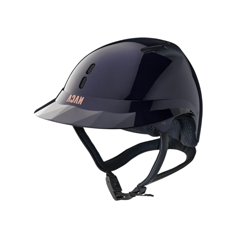 NACA - Casque d'équitation Gravity S visière polo brillant bleu | - Ohlala