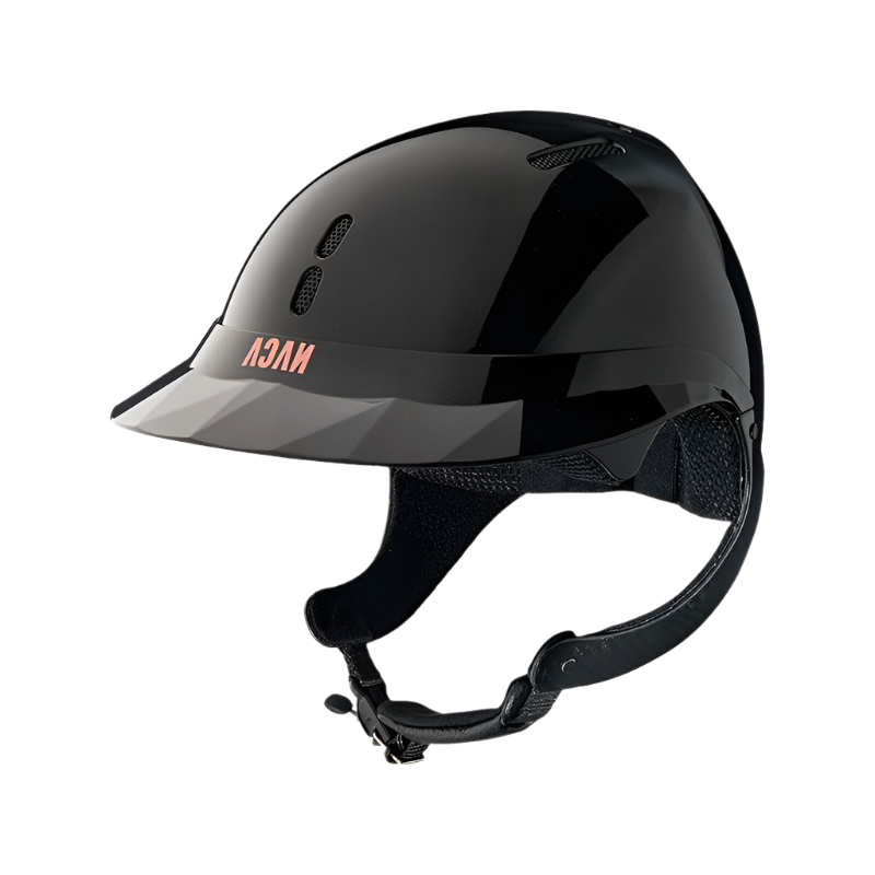 NACA - Casque d'équitation Gravity XP visière polo brillant noir onyx | - Ohlala