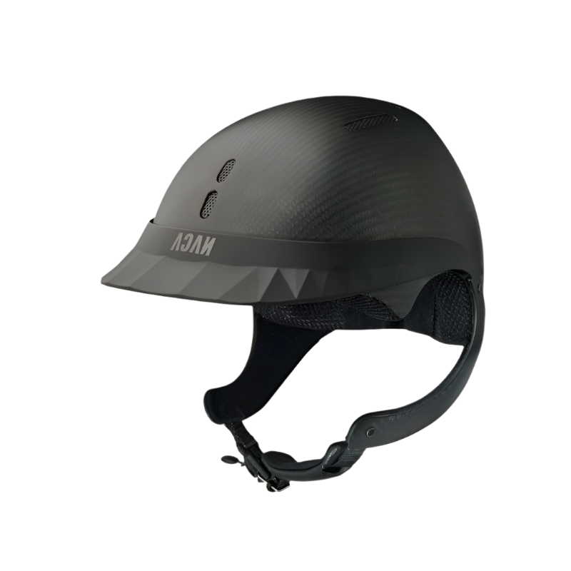 NACA - Casque d'équitation Gravity XP visière polo carbon mat noir | - Ohlala